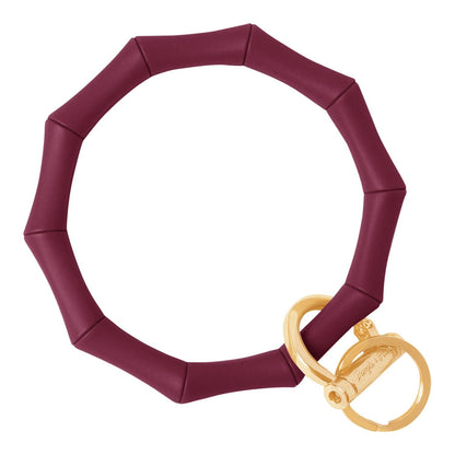Bamboo Bangle Bracelet Key Ring Bamboo – Maroon Gold