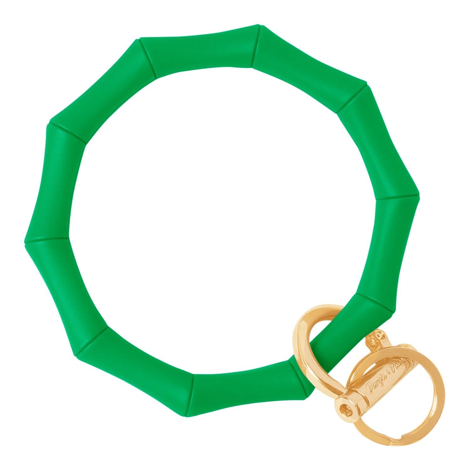 Bamboo Inspired Bangle & Babe Bracelet Key Ring Bamboo – Kelly Green Gold 