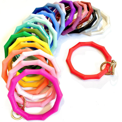 Bamboo Bangle Bracelet Key Ring