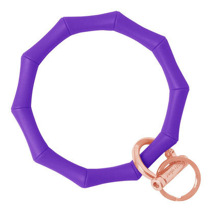 Bamboo Bangle Bracelet Key Ring Bamboo - Pastel Lilac Rose Gold