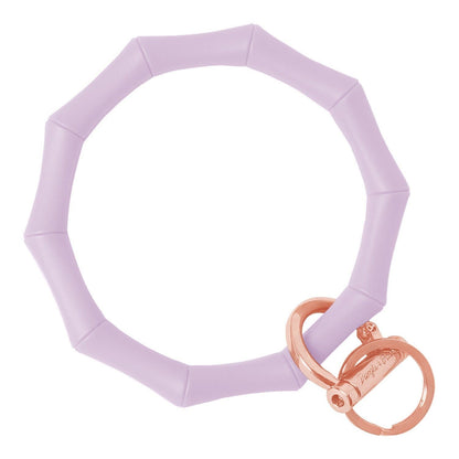Bamboo Bangle Bracelet Key Ring Bamboo - Pastel Lilac Rose Gold