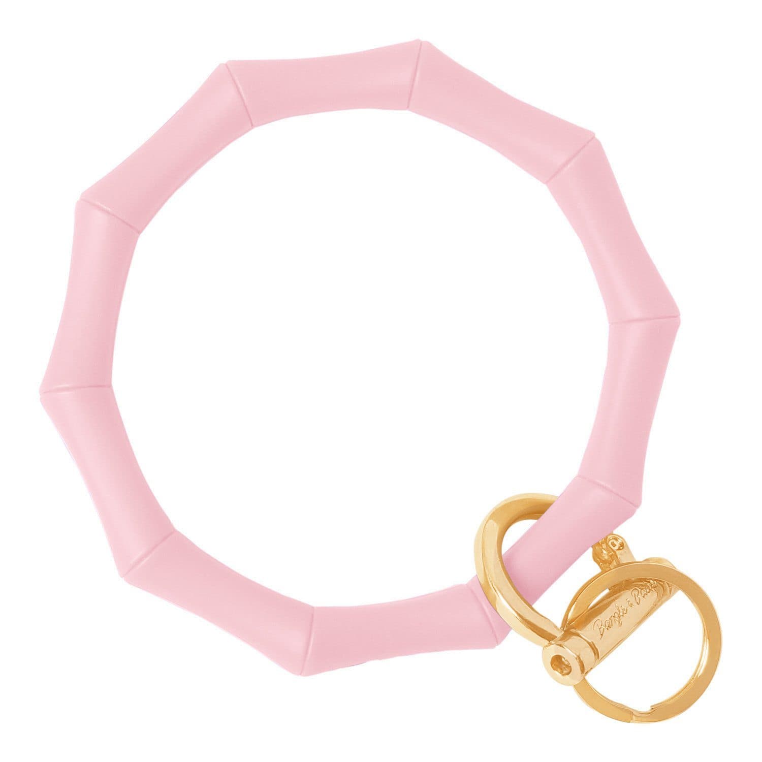 Bamboo Inspired Bangle & Babe Bracelet Key Ring Bamboo - Blush Pink Gold 