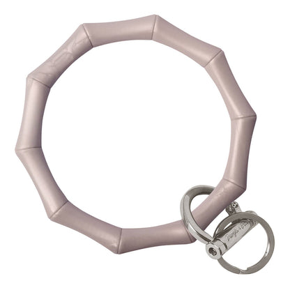 Bamboo Bangle Bracelet Key Ring Bamboo - Matte Silver Silver