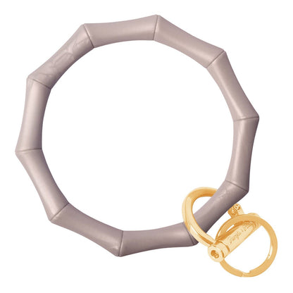 Bamboo Bangle Bracelet Key Ring Bamboo - Matte Silver Gold