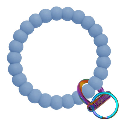 Bubble Bangle Bracelet Key Ring Bubble - Slate Blue Rainbow