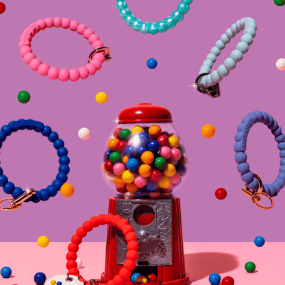 Bubble Bangle Bracelet Key Ring
