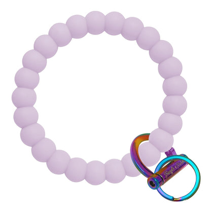 Bubble Bangle Bracelet Key Ring Bubble - Pastel Lilac Rainbow