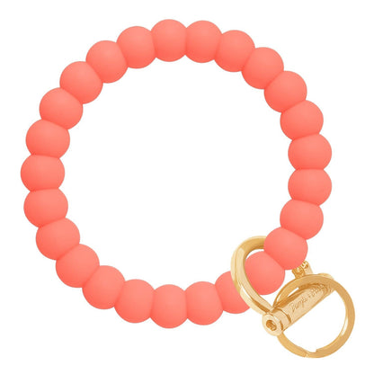 Bubble Bangle Bracelet Key Ring Bubble - Deep Neon Pink Rainbow