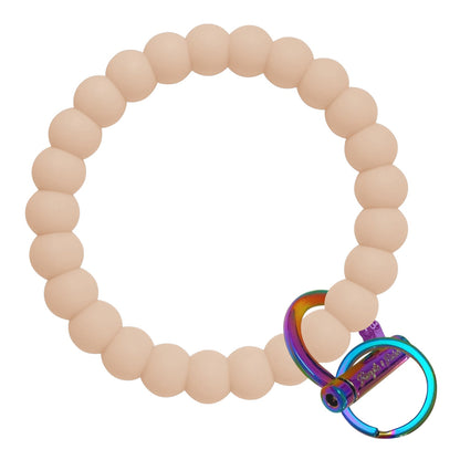 Bubble Bangle Bracelet Key Ring Bubble - Oatmeal Rainbow