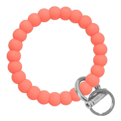 Bubble Bangle Bracelet Key Ring Bubble - Deep Neon Pink Rainbow