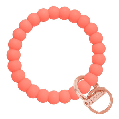 Bubble Bangle Bracelet Key Ring Bubble - Deep Neon Pink Rainbow