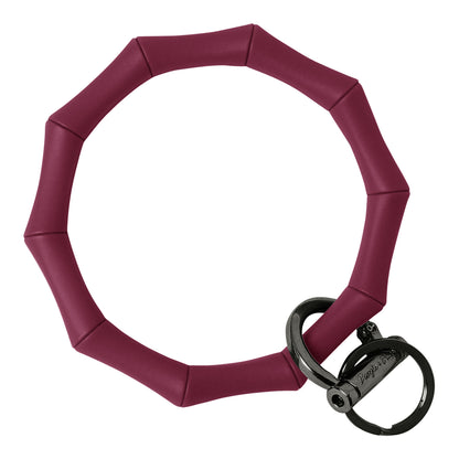 Bamboo Bangle Bracelet Key Ring Bamboo – Maroon Black