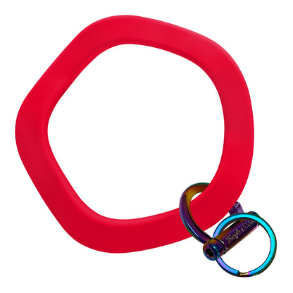 Wavy Bracelet Key Ring Wavy - Red Rainbow