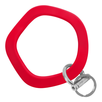 Wavy Bracelet Key Ring Wavy - Red Silver