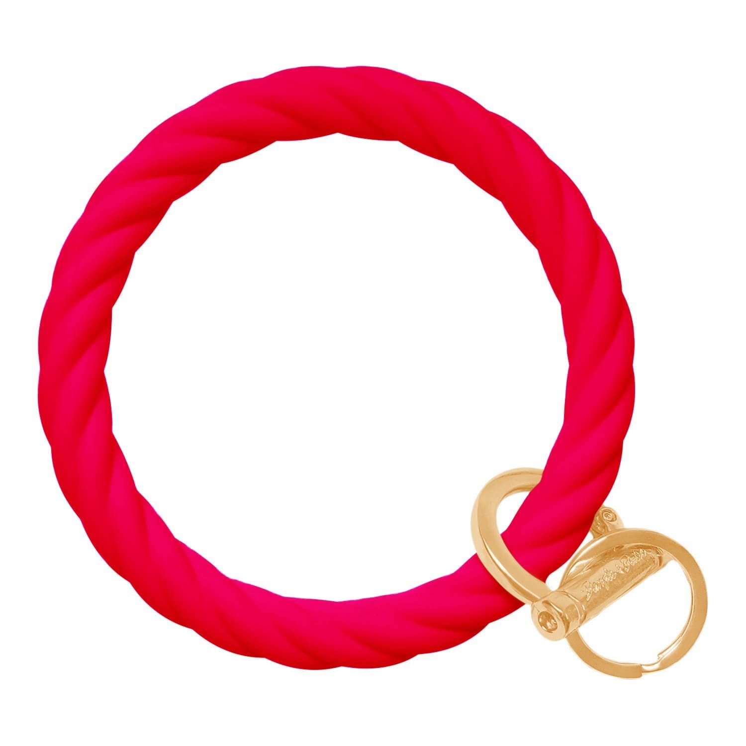 Twisted Bangle & Babe Bracelet Key Ring Twist – Red Gold 