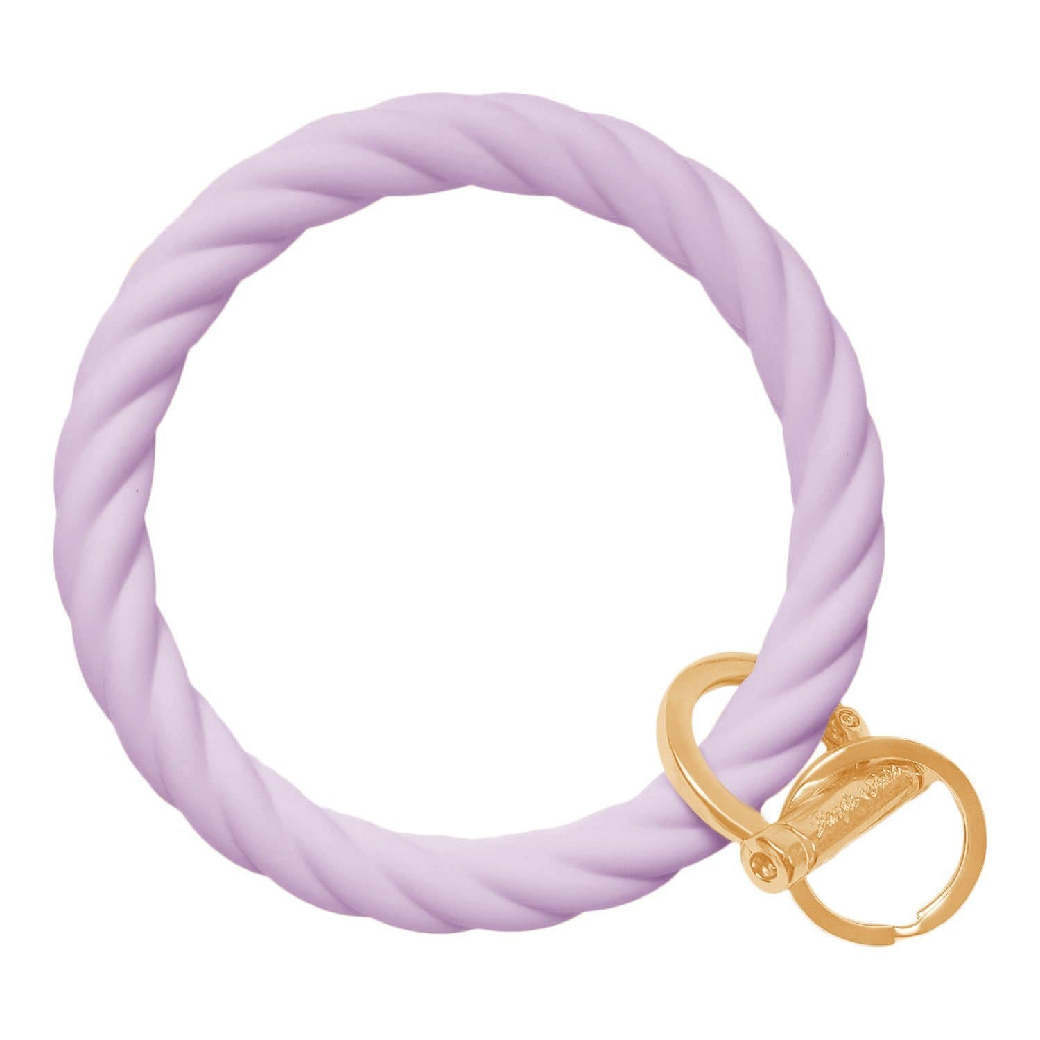 Twisted Bangle & Babe Bracelet Key Ring Twist - Pastel Lilac Gold 
