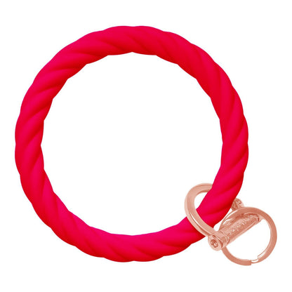 Twisted Bangle Bracelet Key Ring Twist – Red Rose Gold