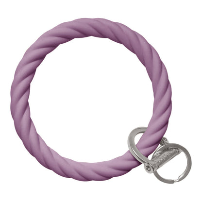Twisted Bangle Bracelet Key Ring Twist - Army Green Rose Gold