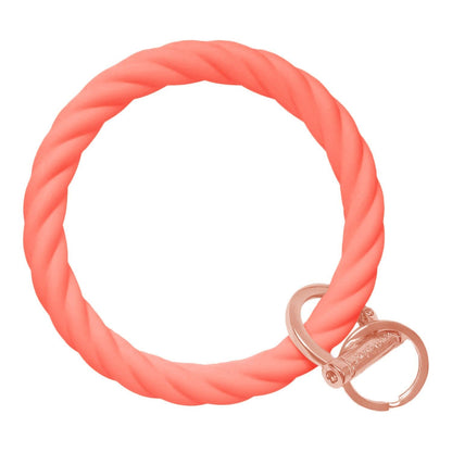 Twisted Bangle Bracelet Key Ring Twist – Coral Rose Gold