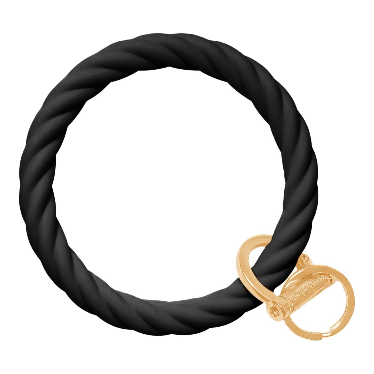 Twisted Bangle & Babe Bracelet Key Ring Twist – Black Gold 
