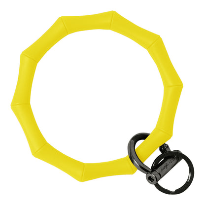 Bamboo Bangle Bracelet Key Ring Bamboo – Yellow Black